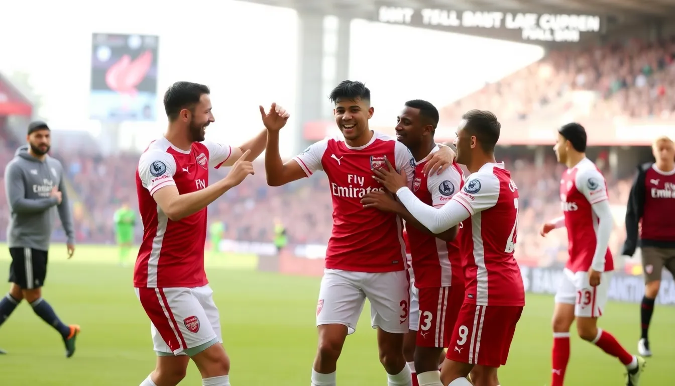 Mikel Arteta strategizing on the sidelines, emphasizing Arsenal's tactical discipline and determination to reclaim their former glory