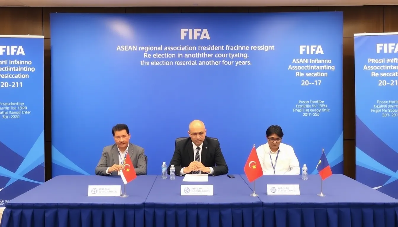ASEAN sports ministers gather in Jakarta to announce their support for Gianni Infantino's reelection as FIFA President, emphasizing the importance of continuity in global football leadership.