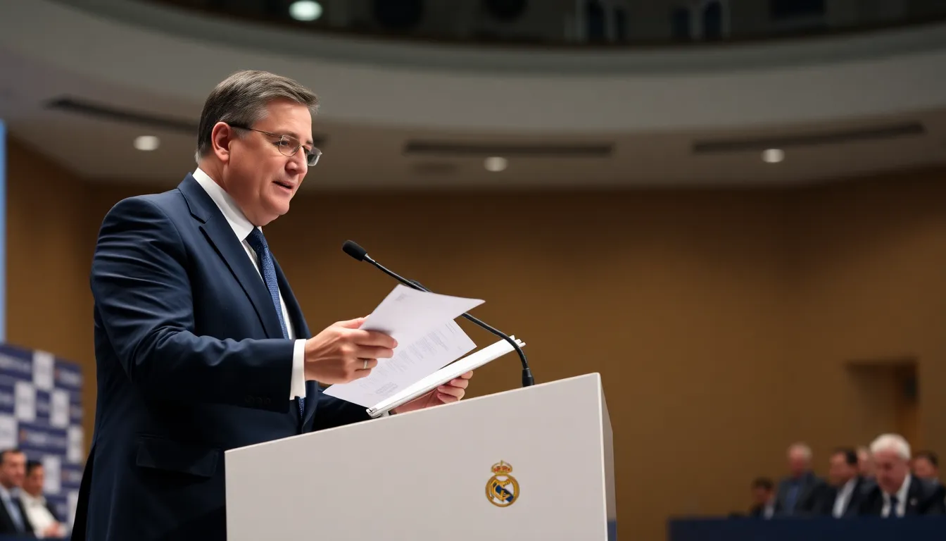 A group of Real Madrid socios discussing the implications of recent regulatory changes in European football