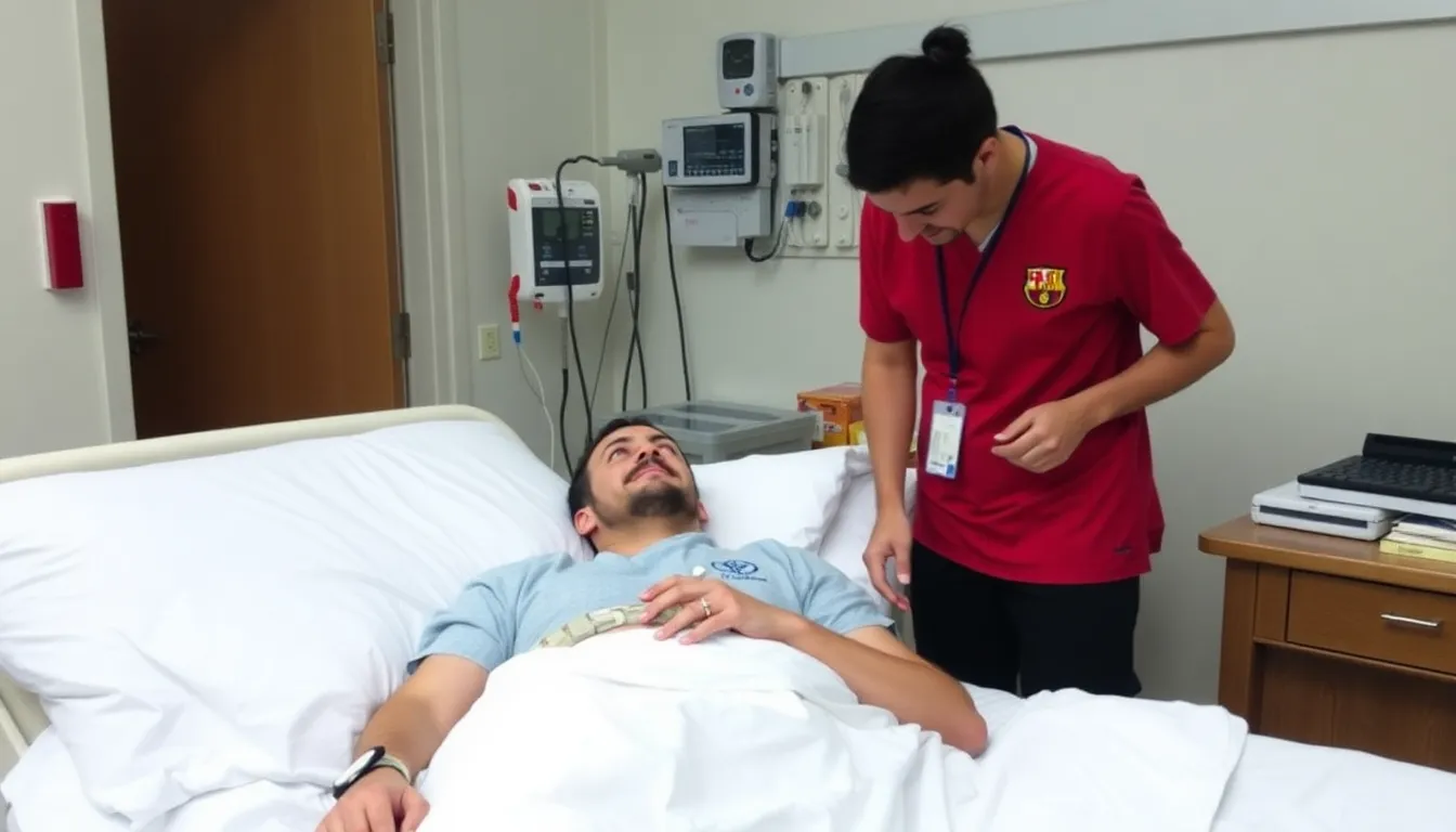 Medical professionals celebrate the successful outcome of Ruibal's surgery, reflecting advancements in sports medicine that benefit athletes' recovery journeys