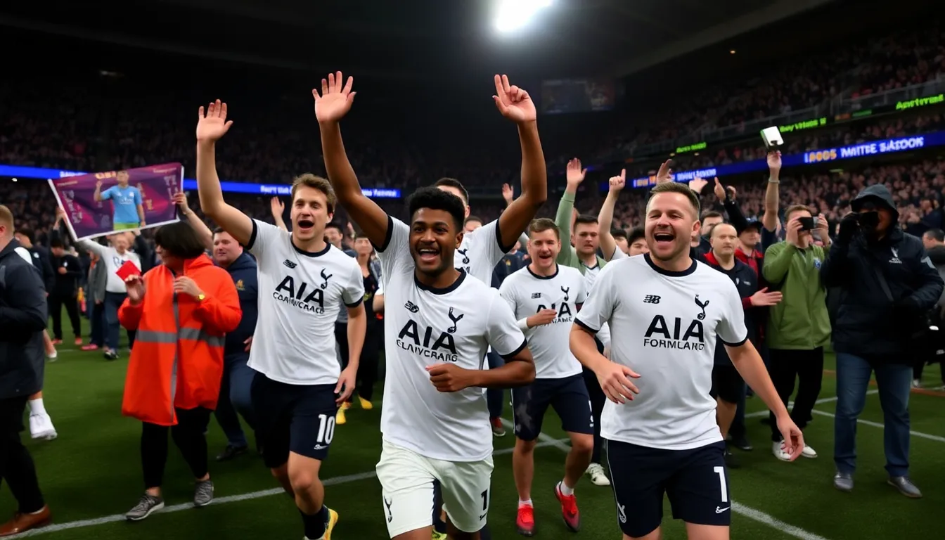 Dejan Kulusevski equalizing for Tottenham shortly after halftime, showcasing his determination on the field