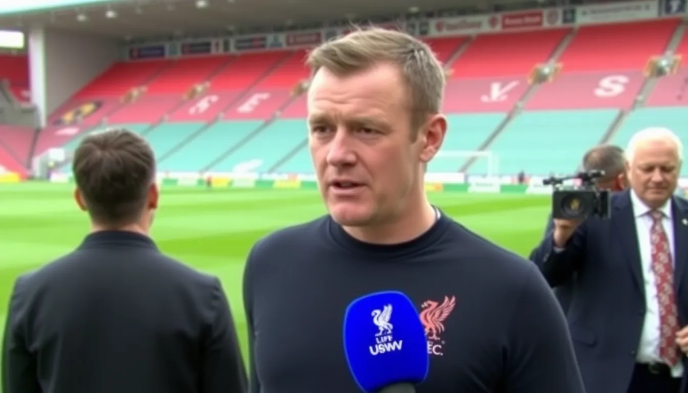 Wayne Rooney speaks to reporters outside Anfield, expressing concerns about Mohamed Salah's recent performances ahead of Liverpool's crucial final home match.