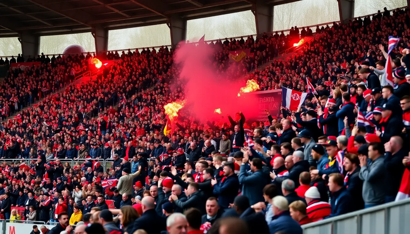 A tense atmosphere surrounds the stadium as discussions about fan safety and club responsibilities intensify following the derby incident